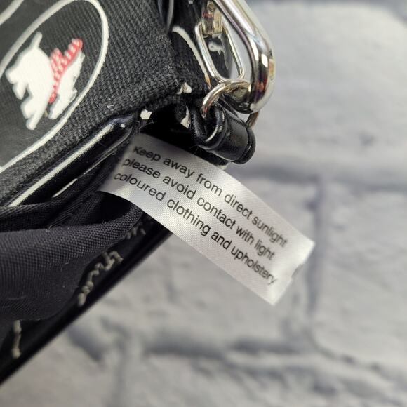 Lulu Guinness London Scottie Dog Leather-Trimmed Canvas Handle Bag - Picture 14 of 15